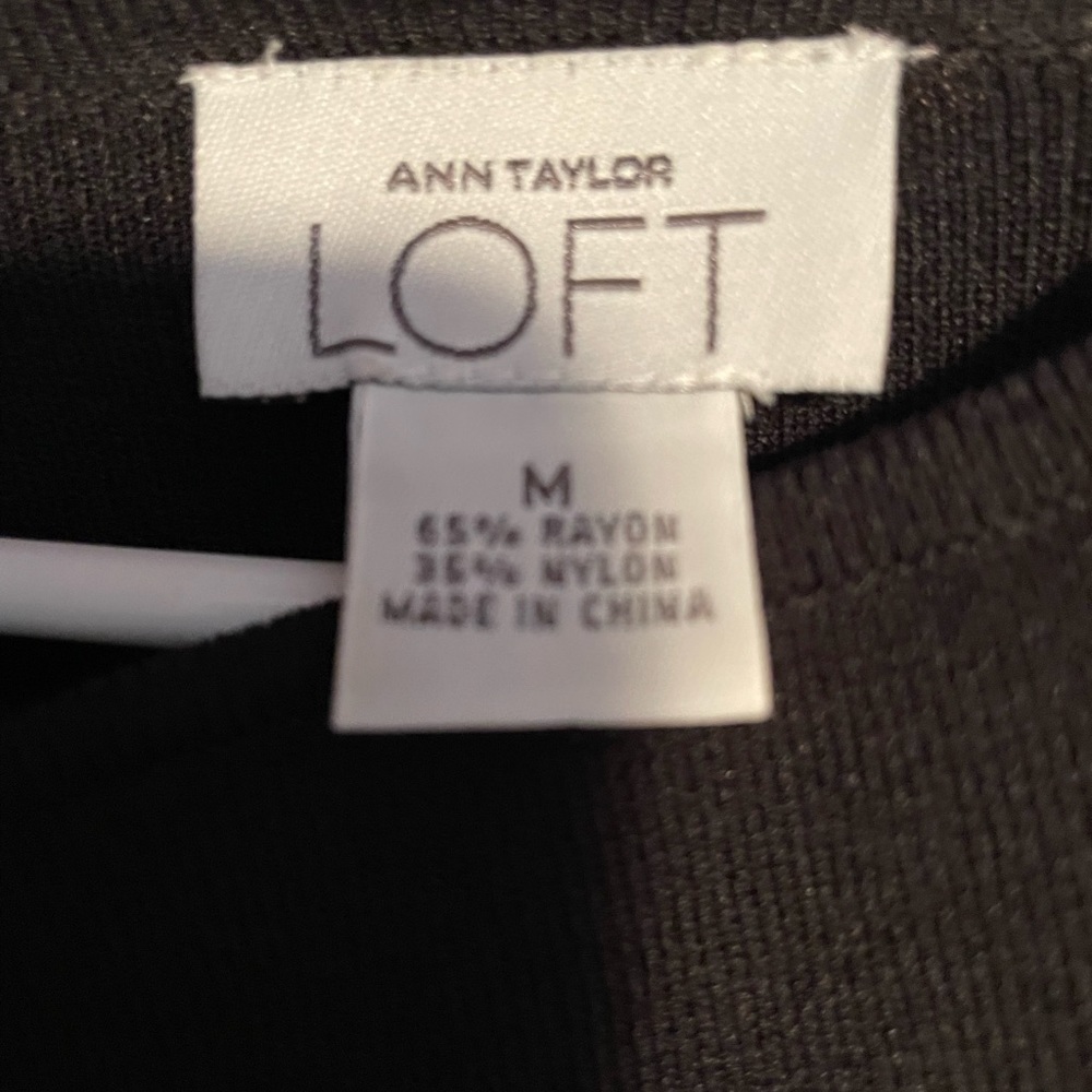 Ann Taylor Loft black shell and Cardigan - Picture 3 of 3
